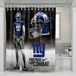 new york giants nfl prepare for combat logo shower curtains 0