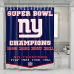 new york giants super bowl banner shower curtains 0