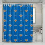 new york kincks team logo hexagon shower curtains 0