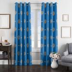 new york kincks team logo hexagon window curtain 0