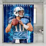 nfl player jake locker blue jersey shower curtains 0