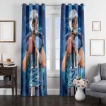 nfl player jake locker blue jersey window curtain 0
