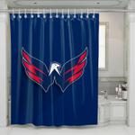 nhl team vector logo blue red shower curtains 0