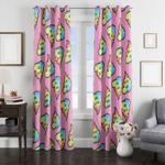 nice color emoticon pink window curtain 0