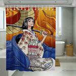 nico robin one piece shower curtains 0