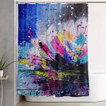 night lotus shower curtain 0