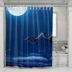 night riding with haku shower curtains 0