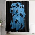 ninja kick ass clash shower curtain 0