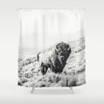 nomad buffalo shower curtain 0
