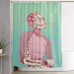 nostalgic lady shower curtain 0