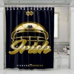 notre dame fighting irish helmet shower curtains 0