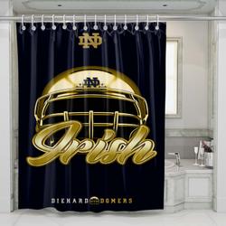 Notre Dame Fighting Irish Helmet Shower Curtain Set For Bathroom Decor Gift For Friends