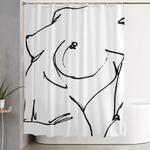 nude drawing shower curtain 0