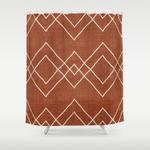 nudo in rust shower curtain 0