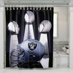 oakland raiders trophy shower curtains 0