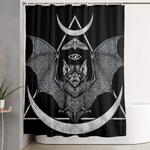 occult bat shower curtain 0