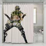 ocean color blue oakley shower curtains 0