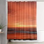ocean waves sunset shower curtain 0