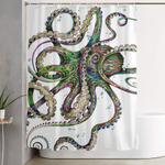 octopsychedelia shower curtain 0