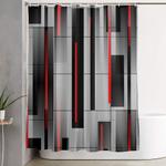off the grid abstract gray black red shower curtain 0