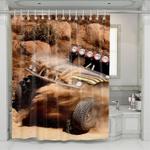 offroad car racing extreme shower curtains 0