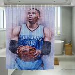 oklahoma city player art shower curtains 0