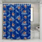 oklahoma city thunder logo pattern shower curtains 0