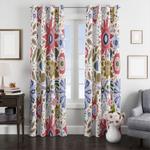 old color flora pattern window curtain 0