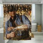 old of game arthur morgan shower curtains 0