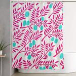 olive branches c pink ombr turquoise shower curtain 0
