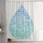 ombr droplet shower curtain 0