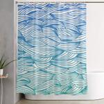 ombr waves shower curtain 0