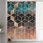 ombre dream cubes shower curtain 0