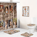 one piece anime cartoon bathroom sets shower curtain sets 0