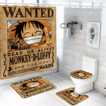 one piece anime luffy bathroom sets shower curtain sets 0