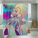 opal watercolor gradient steven universe shower curtains 0