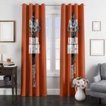 orange khalil mack football window curtain 0