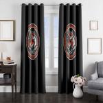 orange tigers logo football window curtain 0