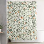 oranges foliage shower curtain 0