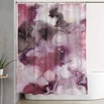 organic abstract in shades of plum shower curtain 0