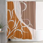 organic shapes plants shower curtain 0