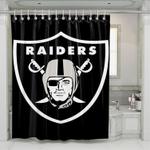 original logo of oakland raiders shower curtains 0