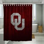ou sooner textured red shower curtains 0