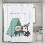 our friendship in tents summer camp island shower curtains 0