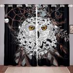 owl dreamcatcher feather native art window curtains be owlsome blackout window curtains 100 polyester 41 7 107 9 0
