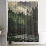 pacific northwest river nature photography shower curtain 0
