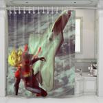 painting captain marvel shower curtains 0