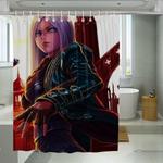 painting girl dmc five shower curtains 0