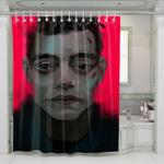 painting of rami malek mr robot shower curtains 0