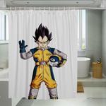 painting vegeta dragon ball spacewear shower curtains 0